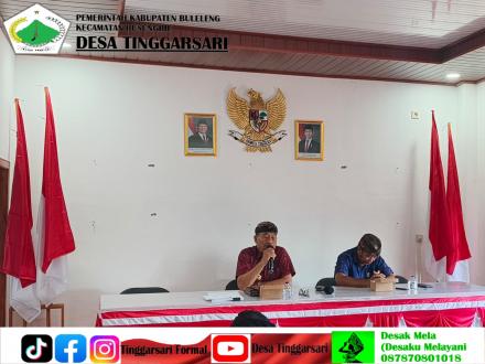 Pemerintah Desa dan BPD Tinggarsari Gelar Rapat Agenda Penting